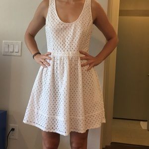 Joie eye-lit white dress